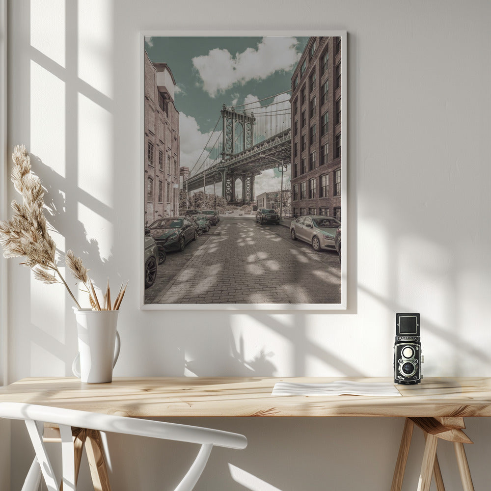 NEW YORK CITY Manhattan Bridge | urban vintage style Poster