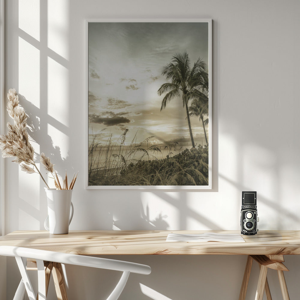 BONITA BEACH Vintage Sunset Poster