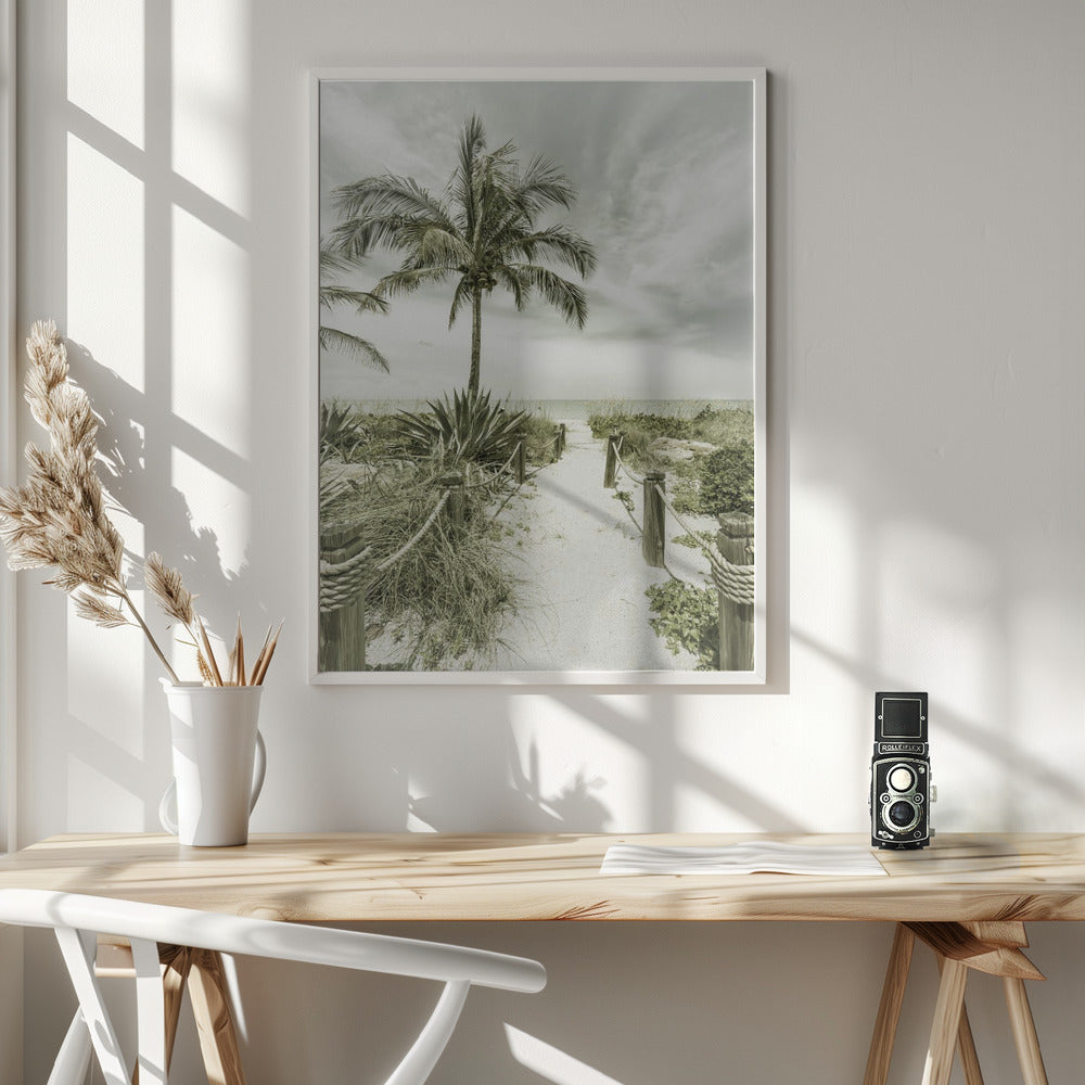 Vintage path to the beach Poster