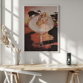 Glitter Pink Margarita Poster