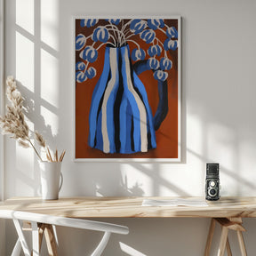 Striped Vase Poster