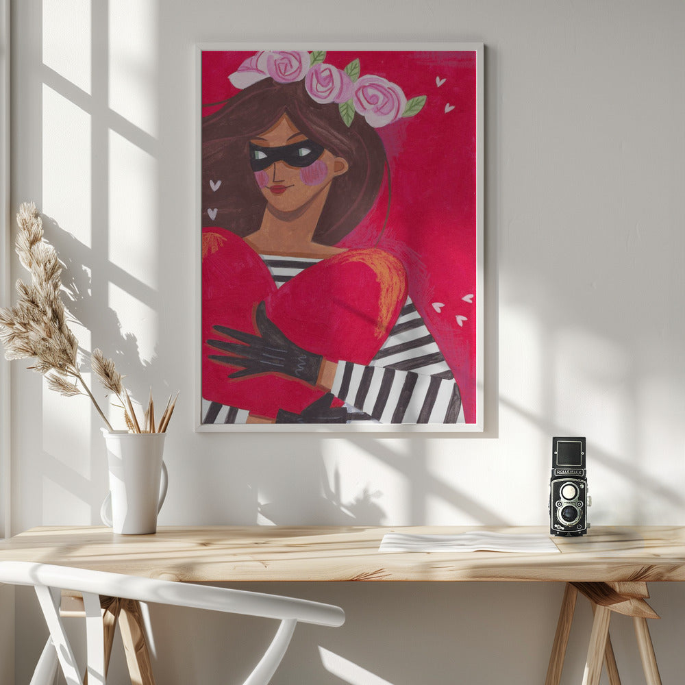 Portrait woman you stole my heart Poster