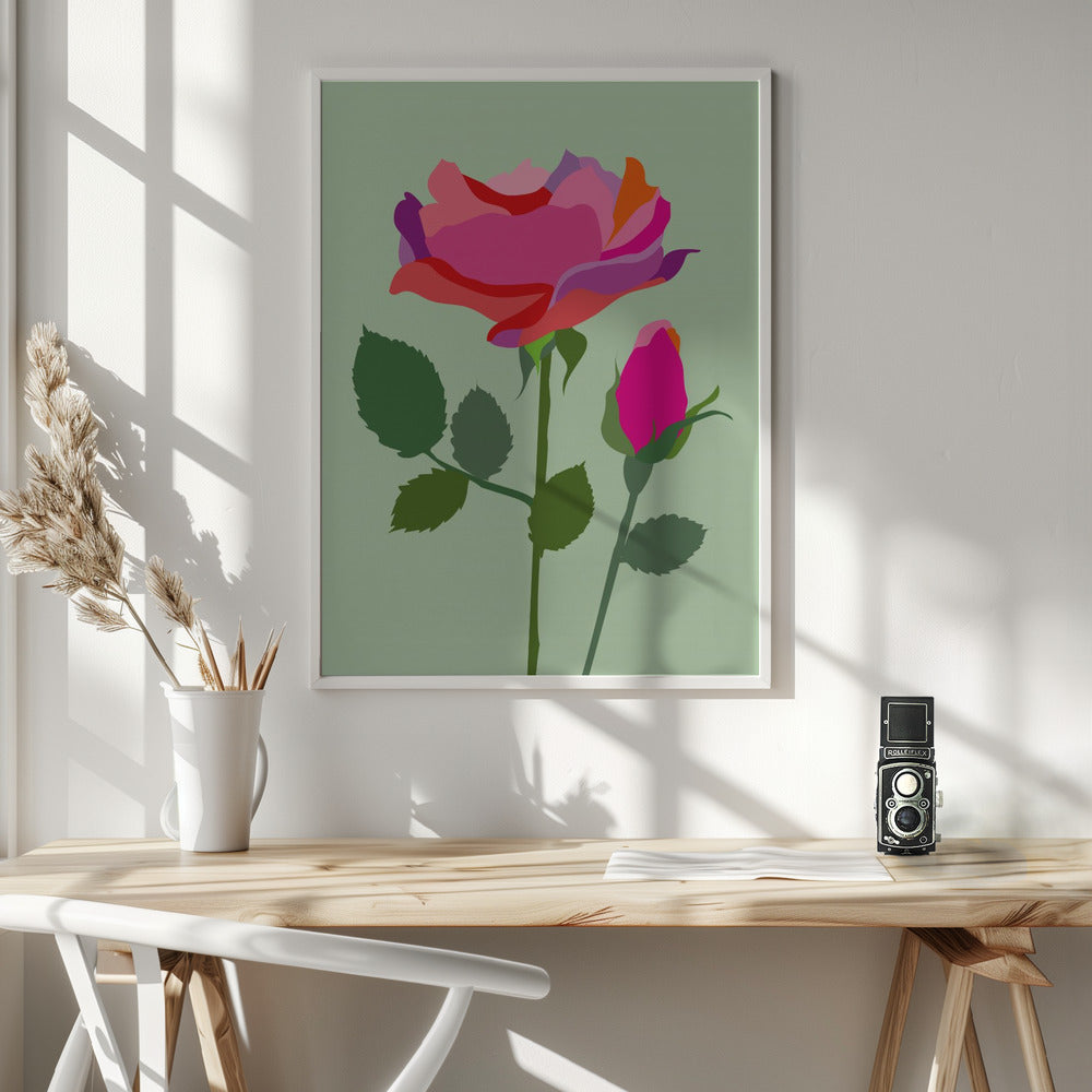 Popart Rose I Poster