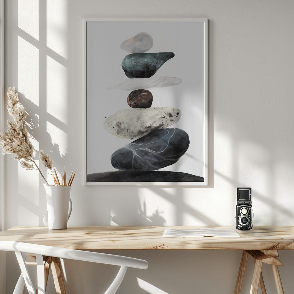 Stones from the beach Poster