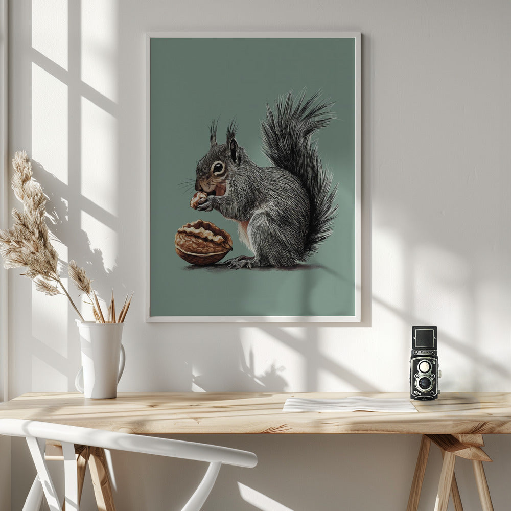 The Squirrel and the Walnut Poster