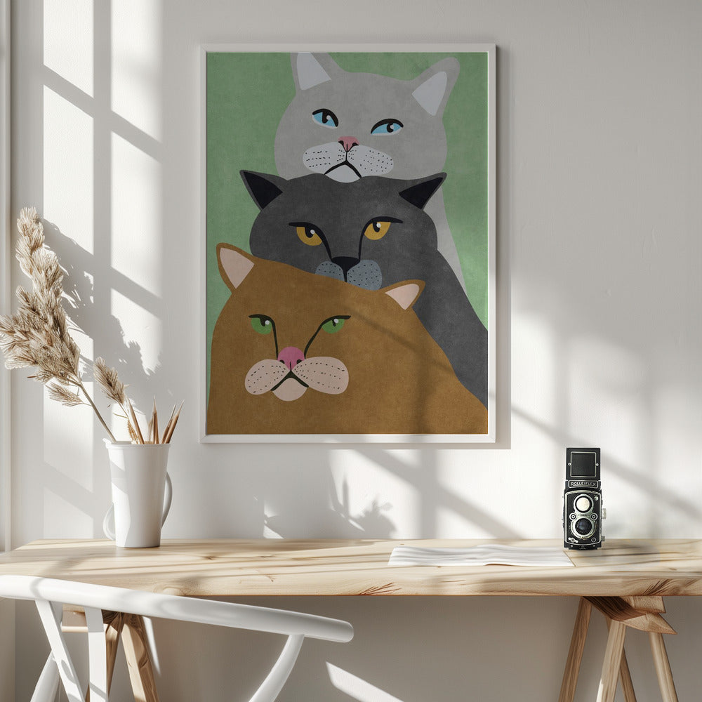 Cat Trio Poster