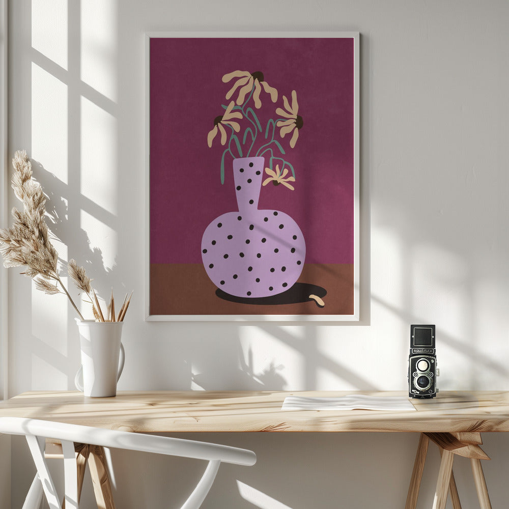 Flowers in Vase Poster