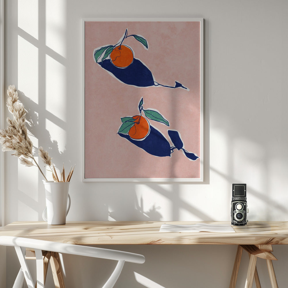 Abstract Oranges Poster