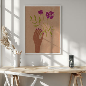 Flower in my hand Poster