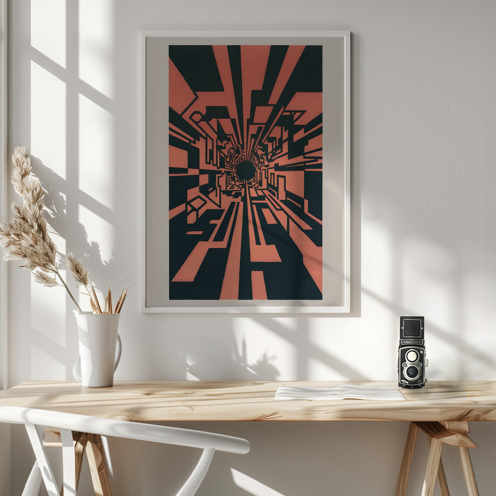 Square Warp Hole Poster