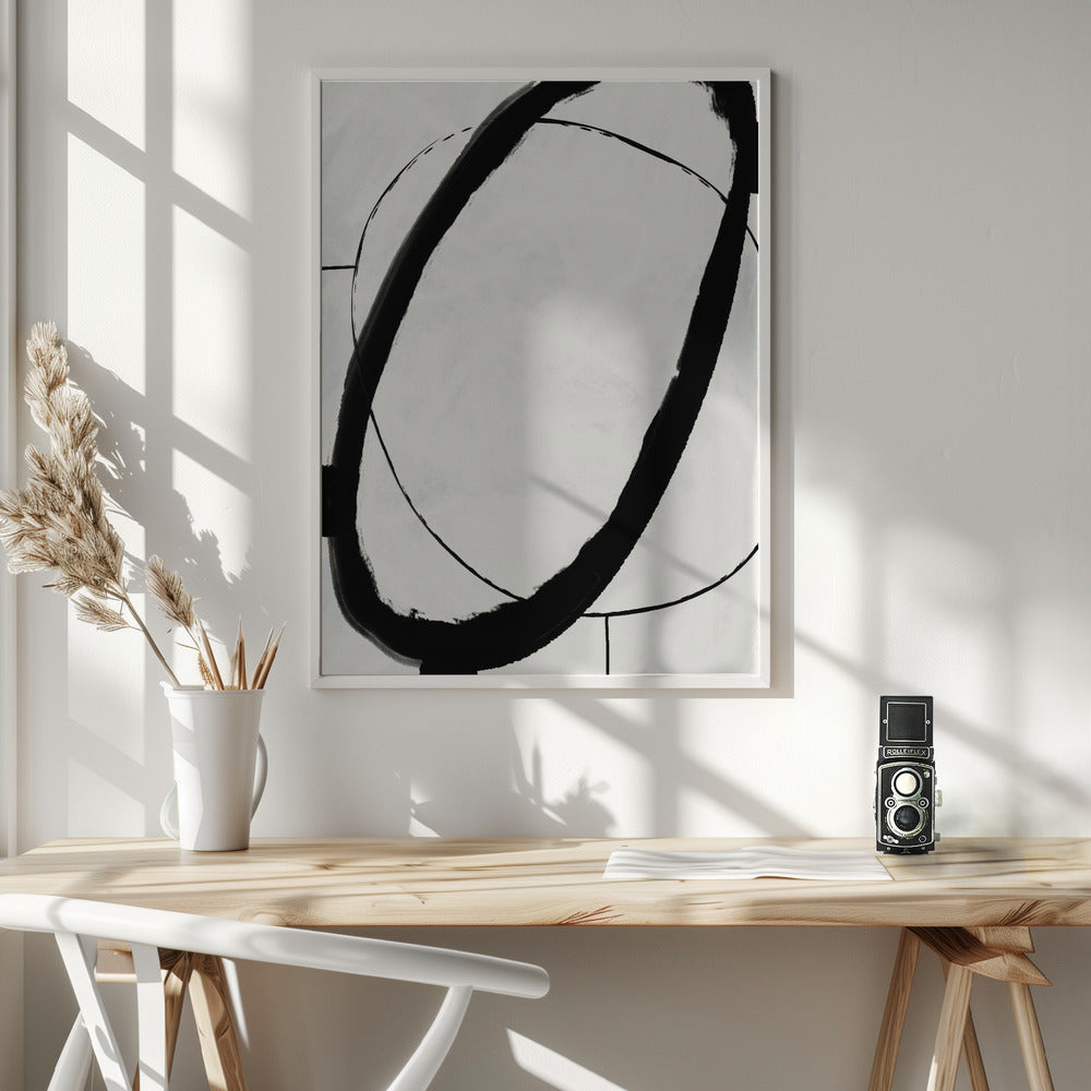 Black Strokes No 11 Poster