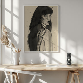 Long Hair Lady Poster