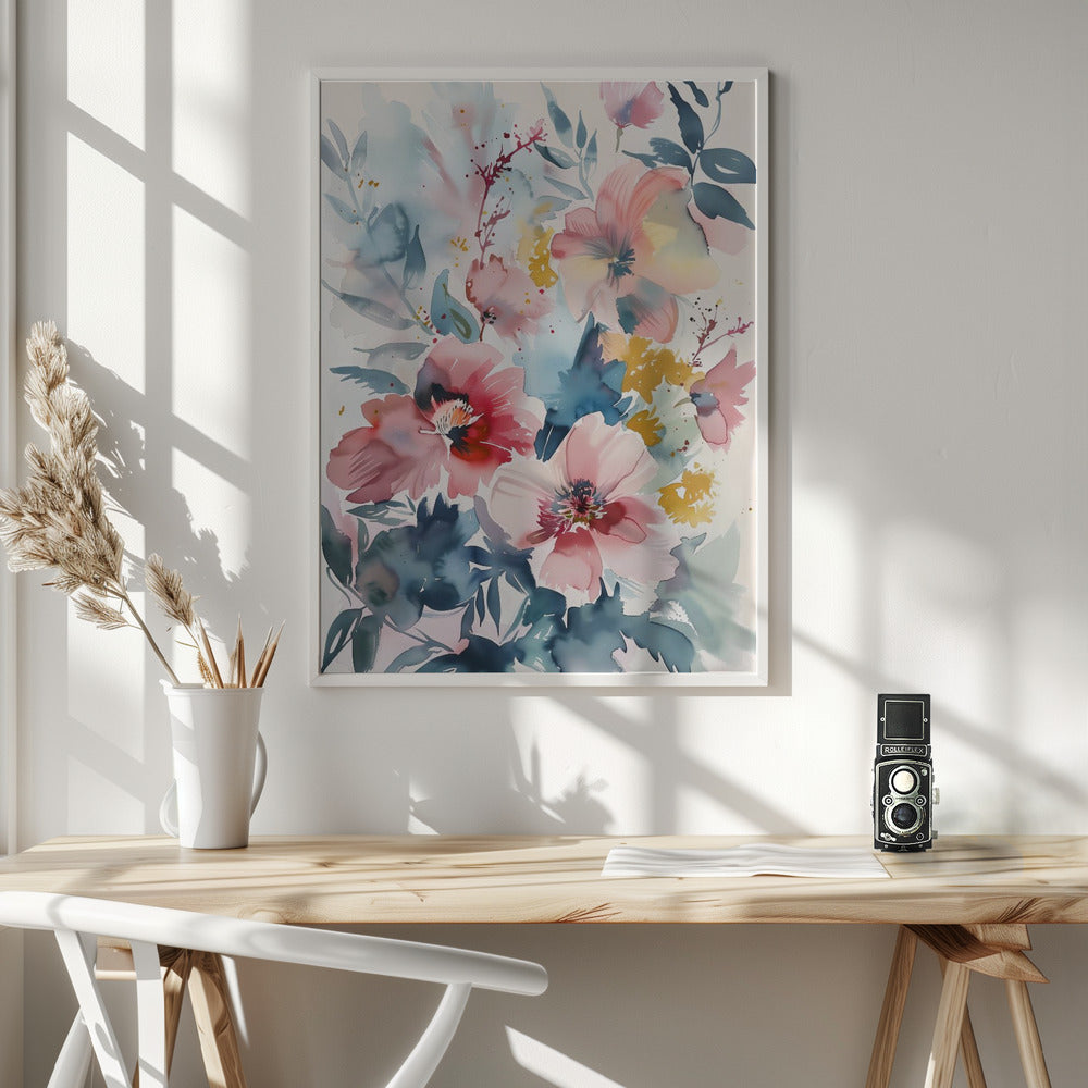 Watercolor Floral No. 4 Poster