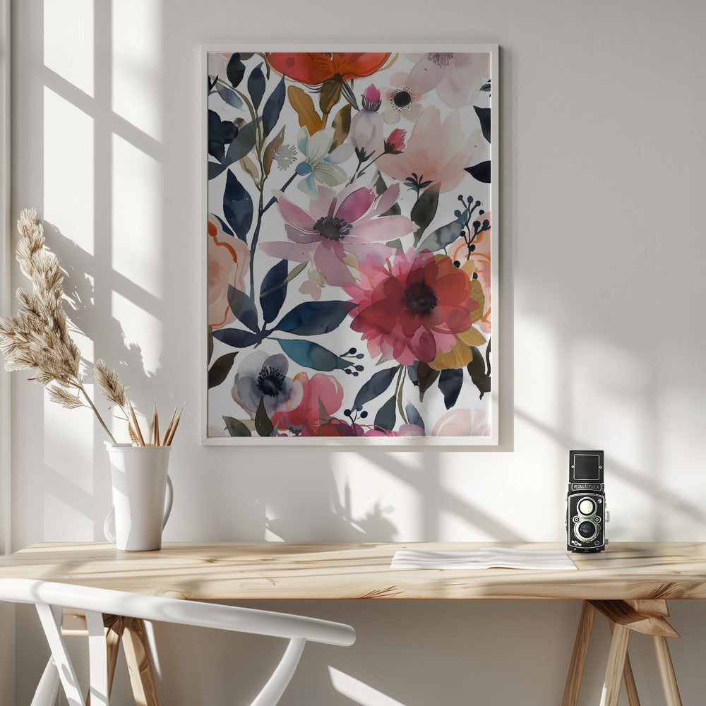 Watercolor Floral No. 5 Poster