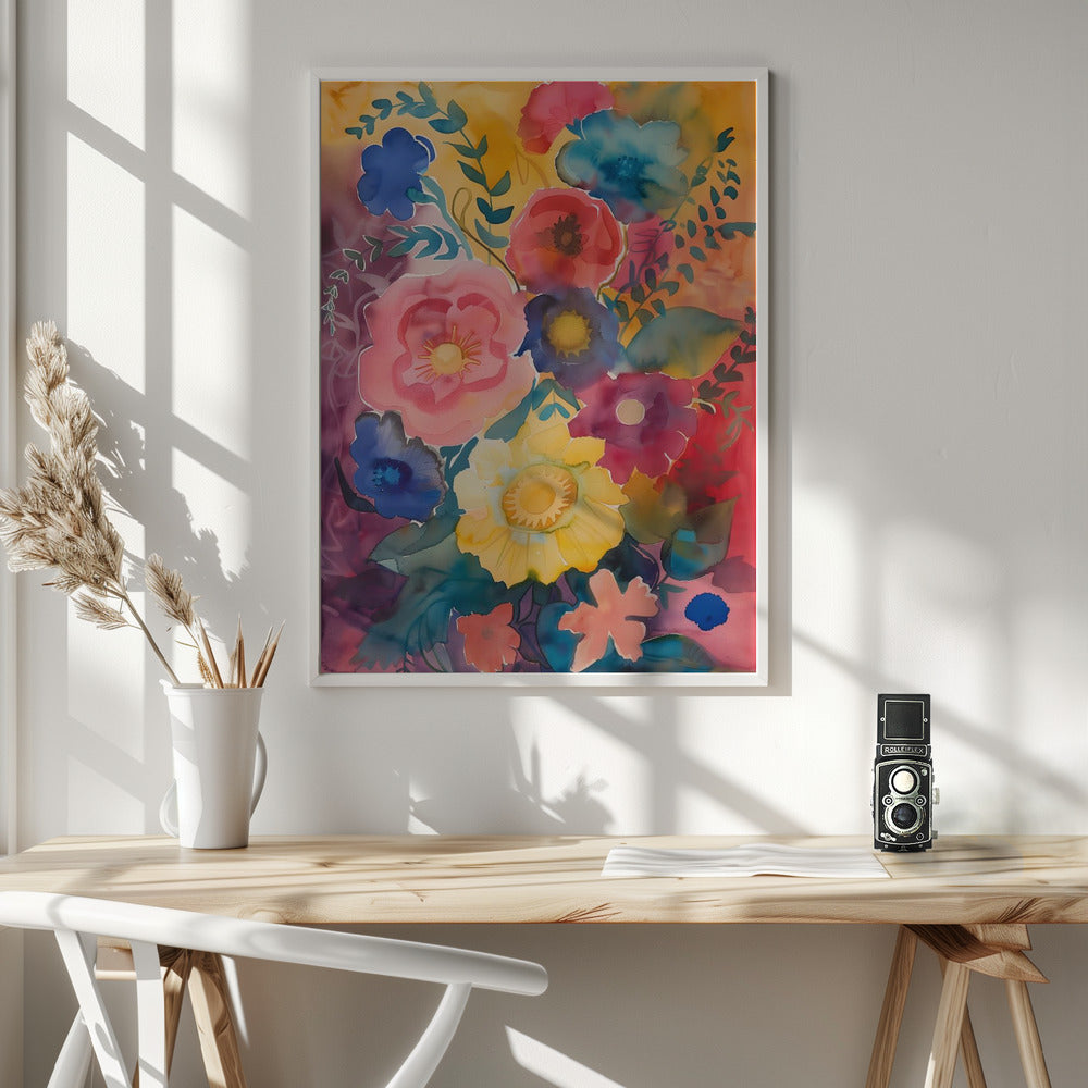 Watercolor Floral No. 6 Poster