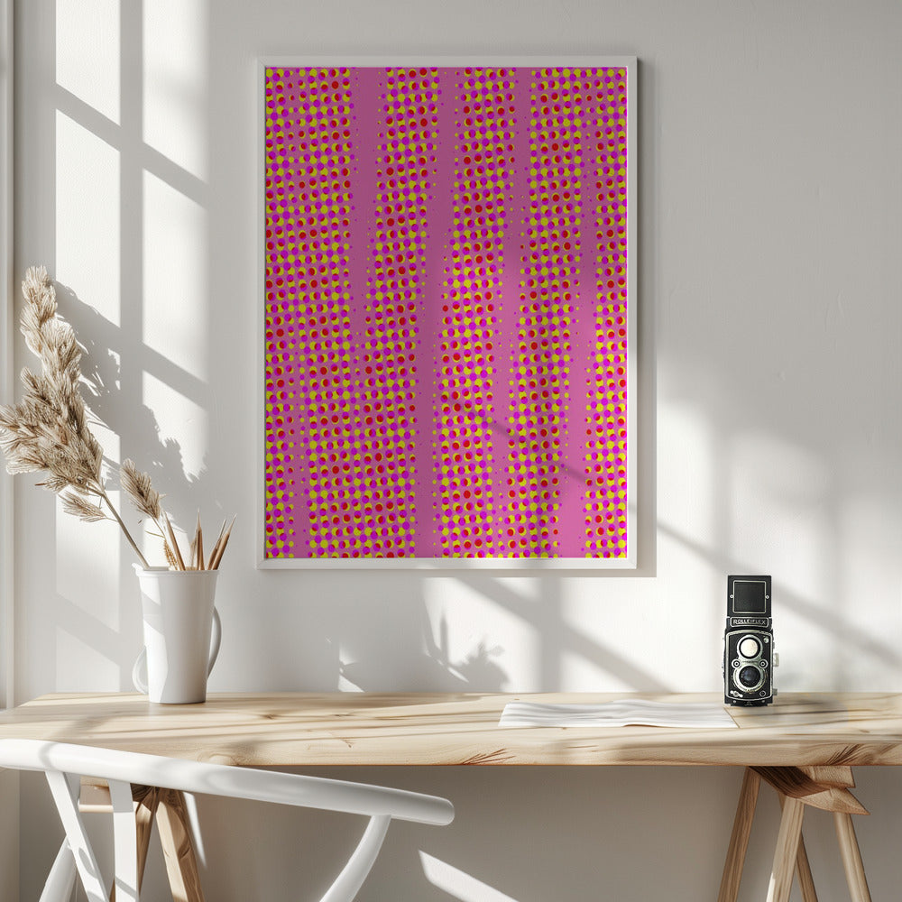 Pink Dots Pattern Poster