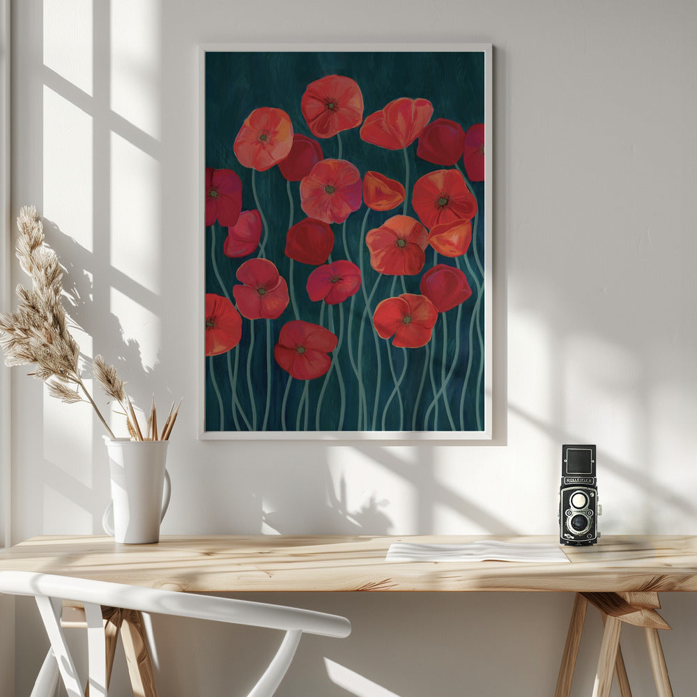 Red poppies Poster