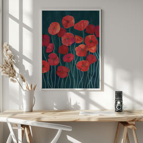 Red poppies Poster