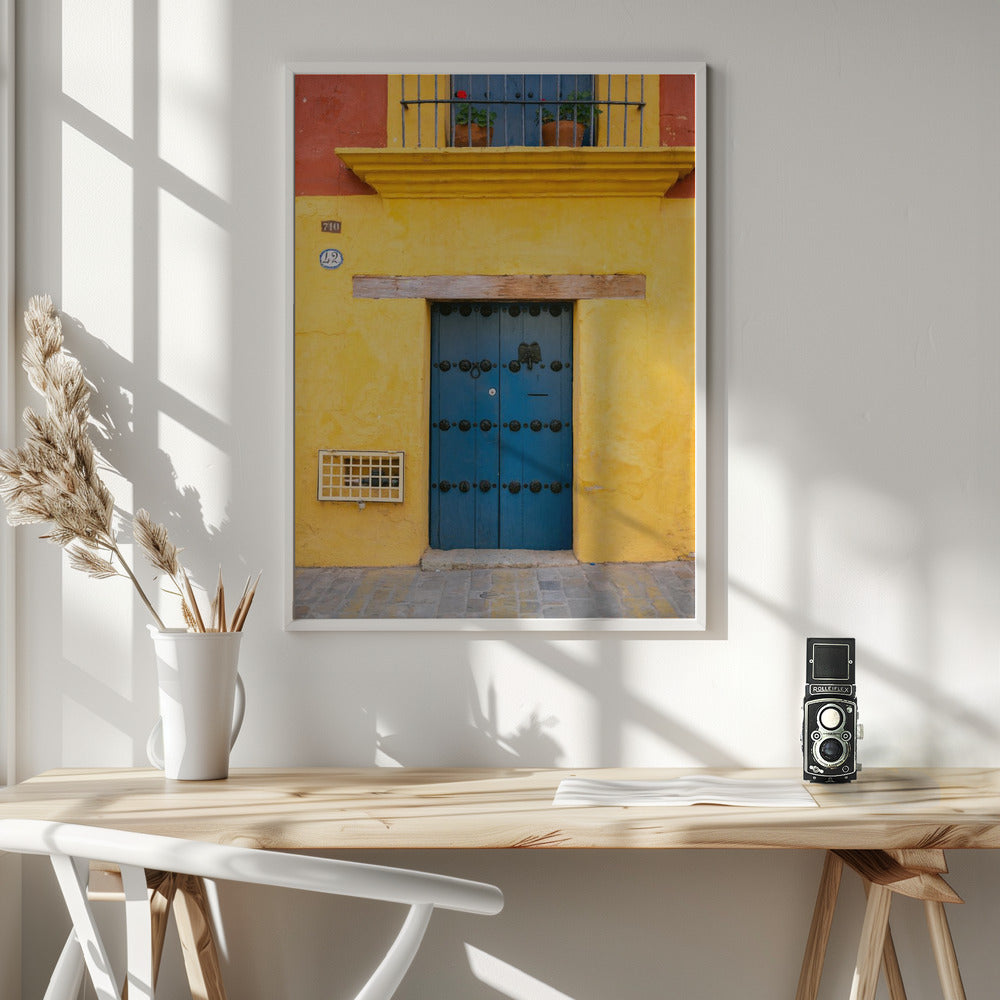 Blue and Yellow | Oaxaca Mexico Poster