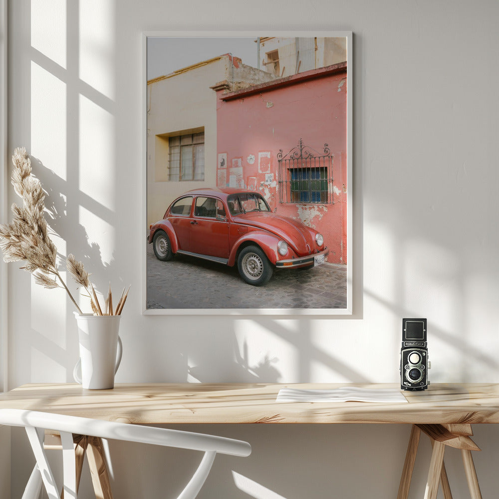Volskwagen Beetle in Oaxaca Poster