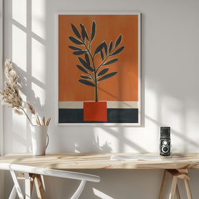 Orange Plant Poster