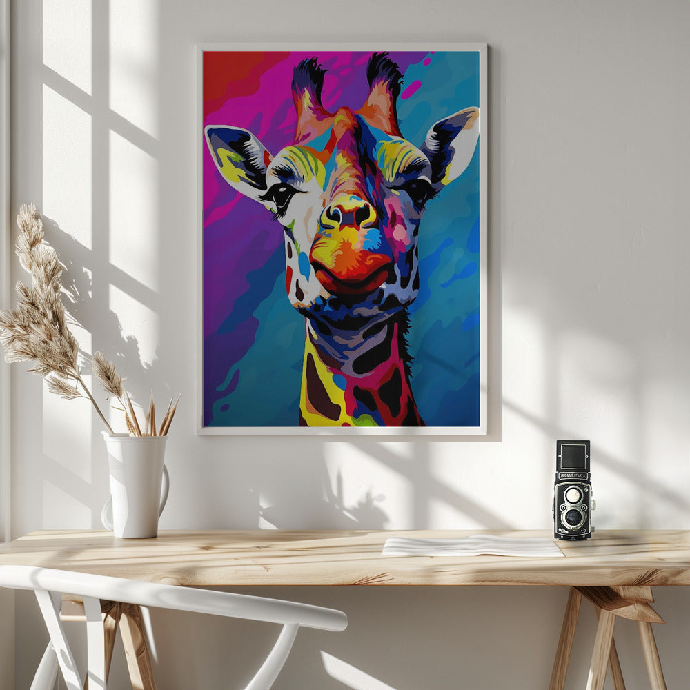 Giraffe Pop Art Poster