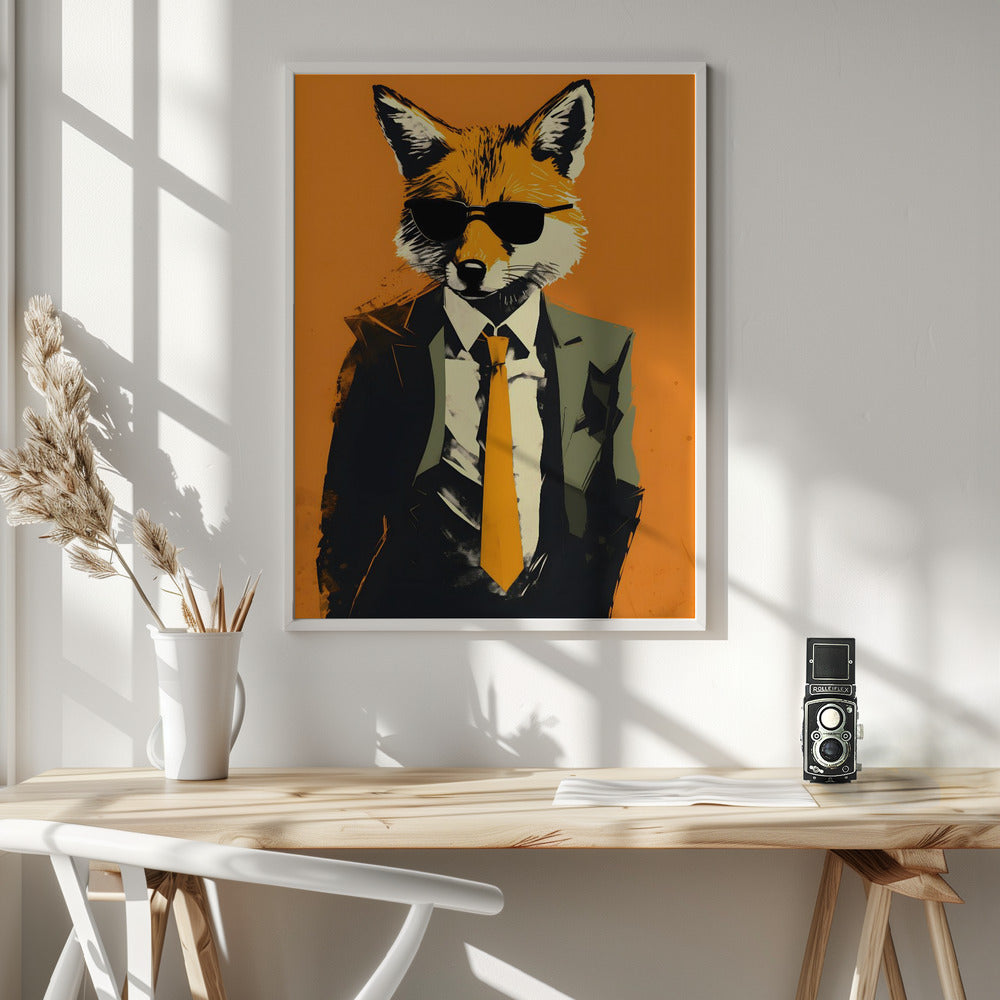 Fox In a Suit Poster