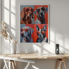 Dogs In Shades Poster