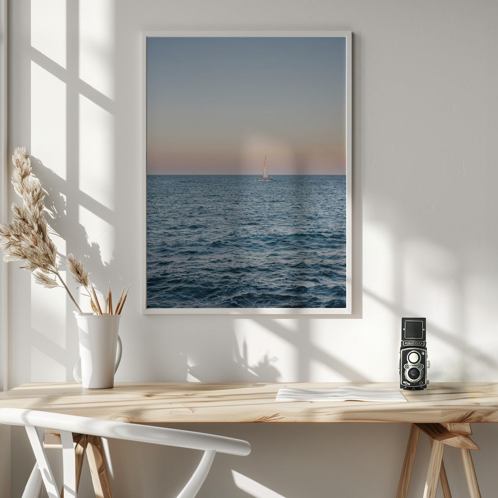 Amalfi Sunset Coast Sailing | Italy Travel Photography Poster