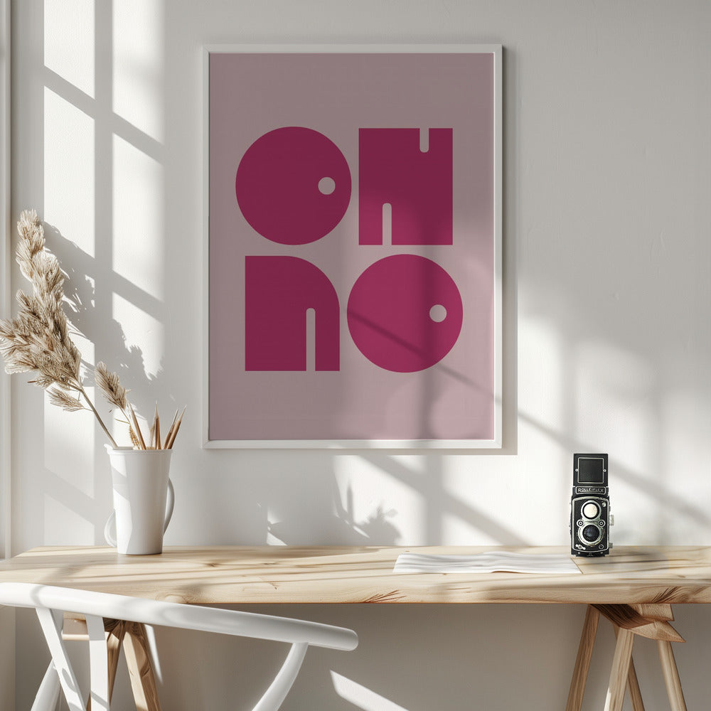 Oh No  Pink Cerry Pink.psdratio 3x4 Print By Bohonewart Poster