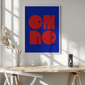 Oh No Dark Blue Recovered.psdratio 3x4 Print By Bohonewart Poster