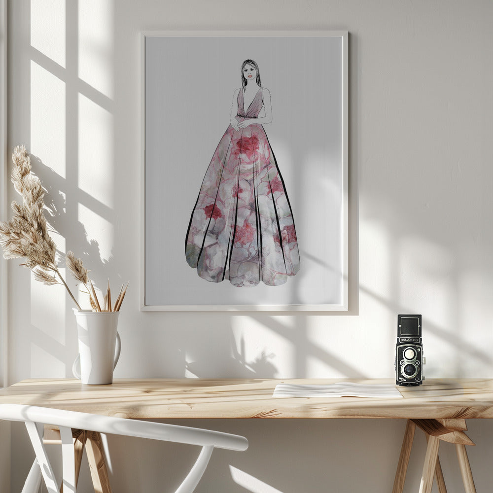 Kaede fashion illustration Poster
