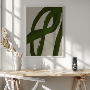 Green Strokes No 1 Poster