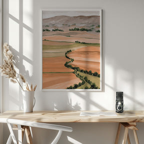 Queniva patchwork landscape Poster