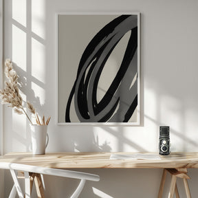 Black And Gray No 1 Poster