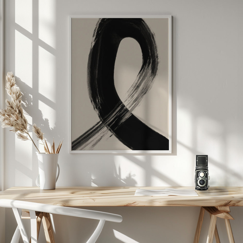 Black Strokes No 27 Poster