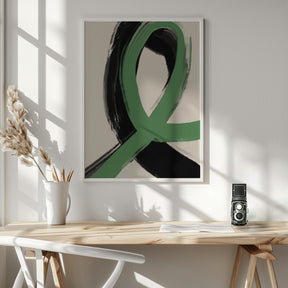 Black And Green No 1 Poster