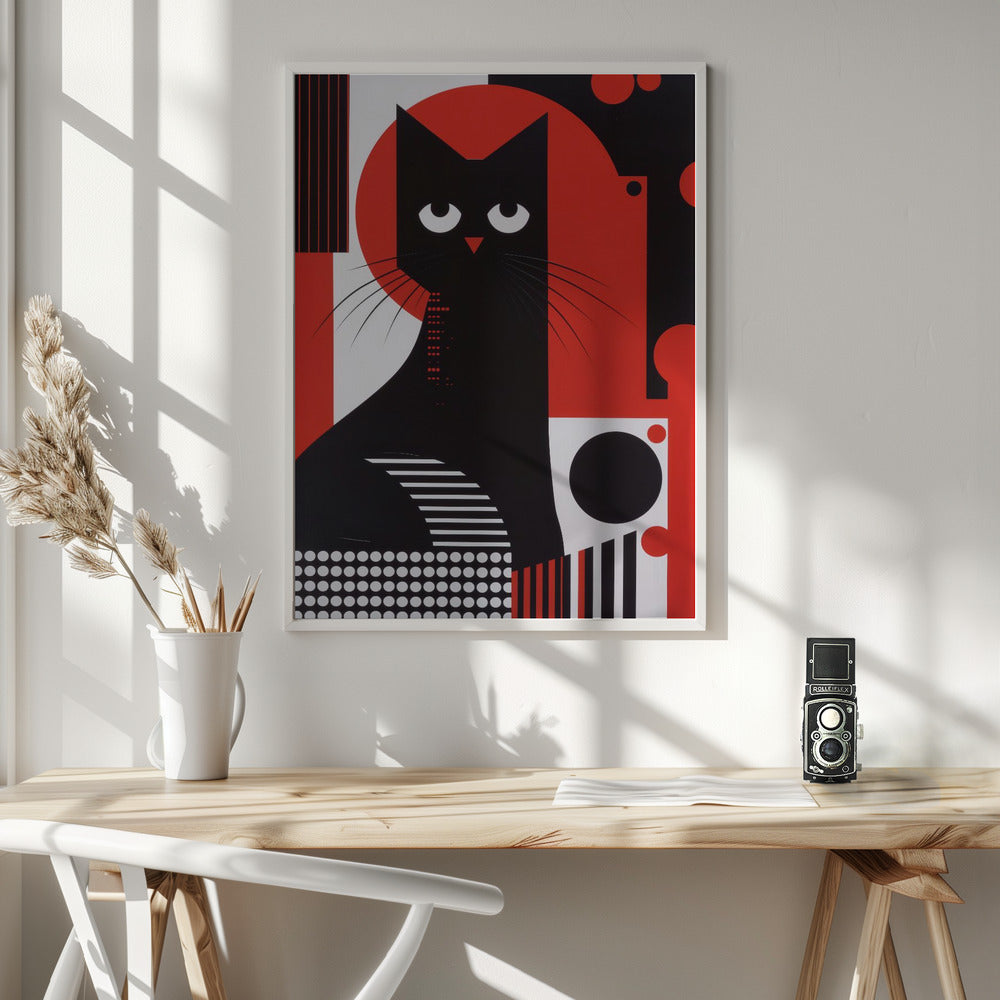 The Abstract Cat Poster