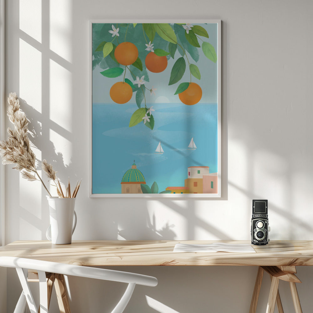 Amalfi Oranges Poster