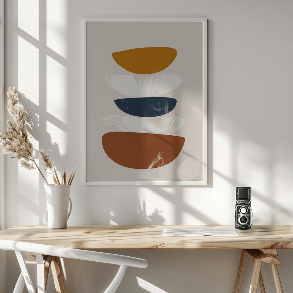 Abstract Minimalist Shapes No 1 Poster