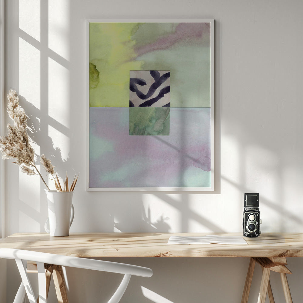 Watercolor abstract composition 8 Poster