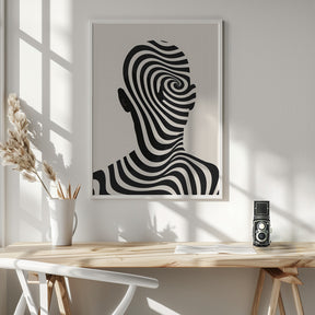 Striped Man Poster