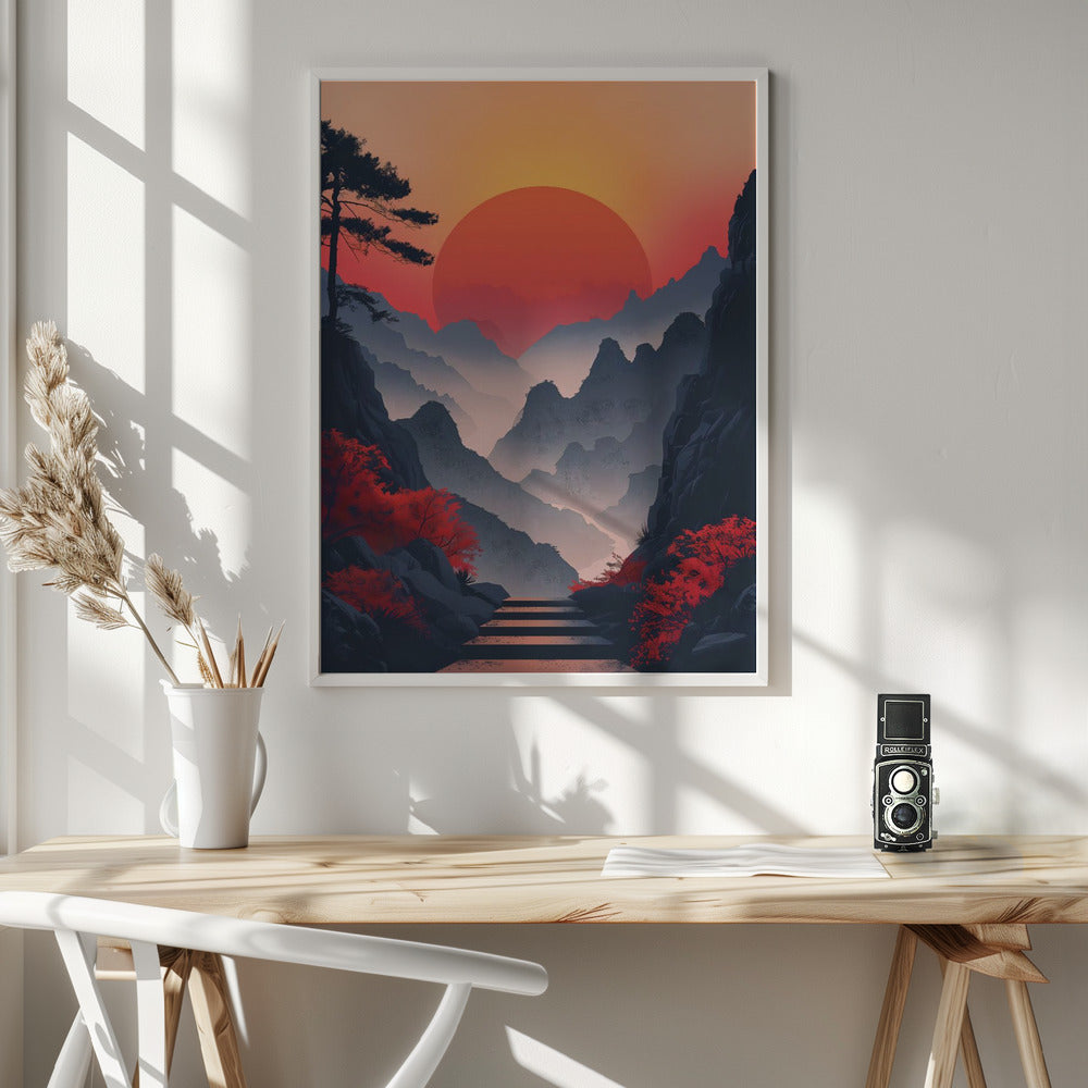 Sunset In the Mountains Poster