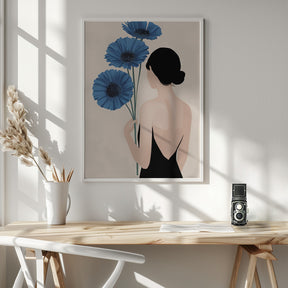 Blue Blooms In Silence Poster