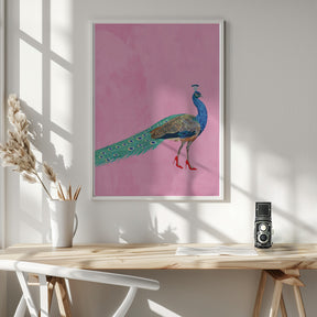 Peacock wearing heels Poster