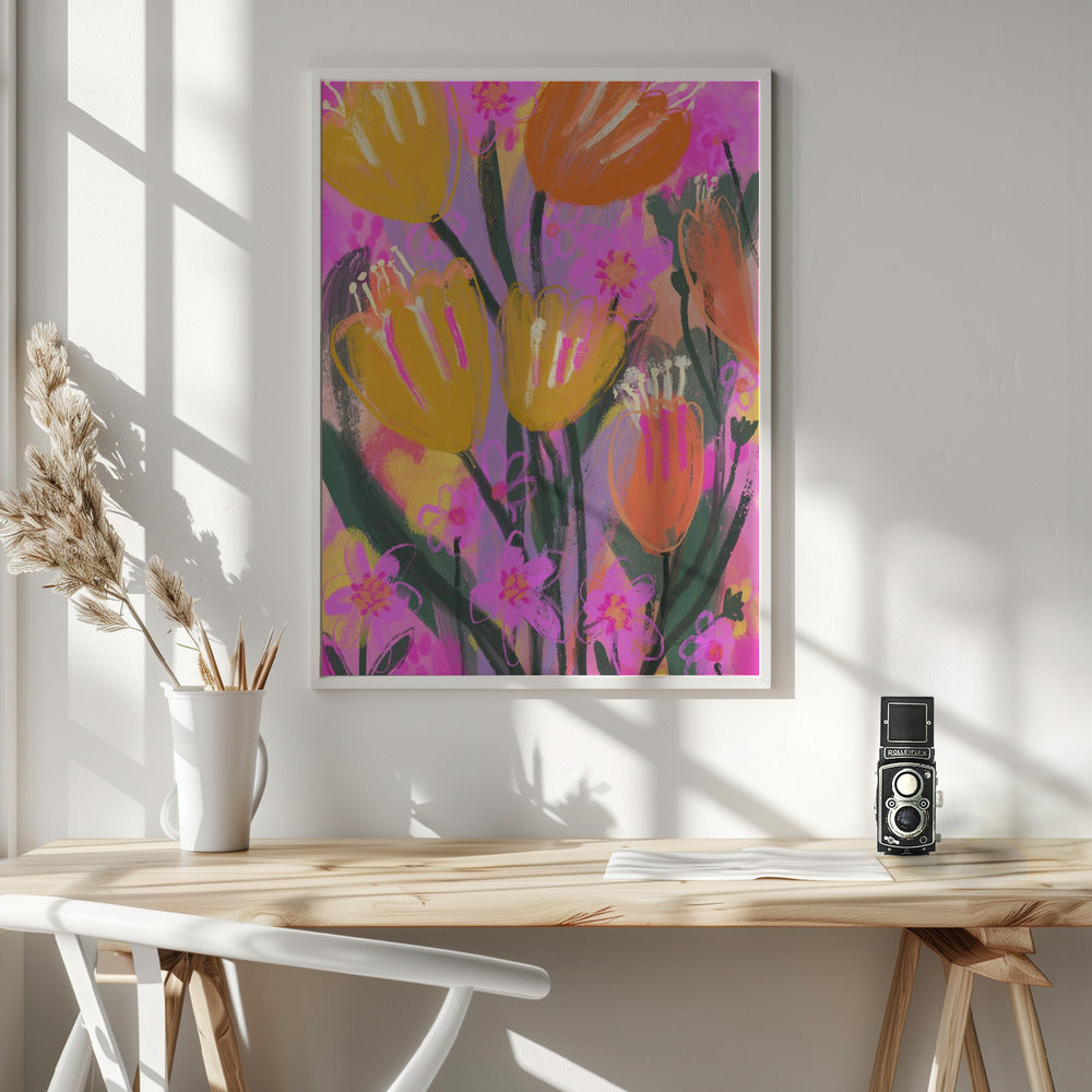 Wild Flower Field Poster