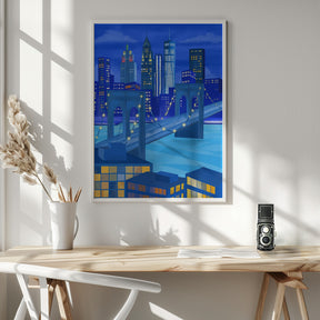 New York At Night Poster