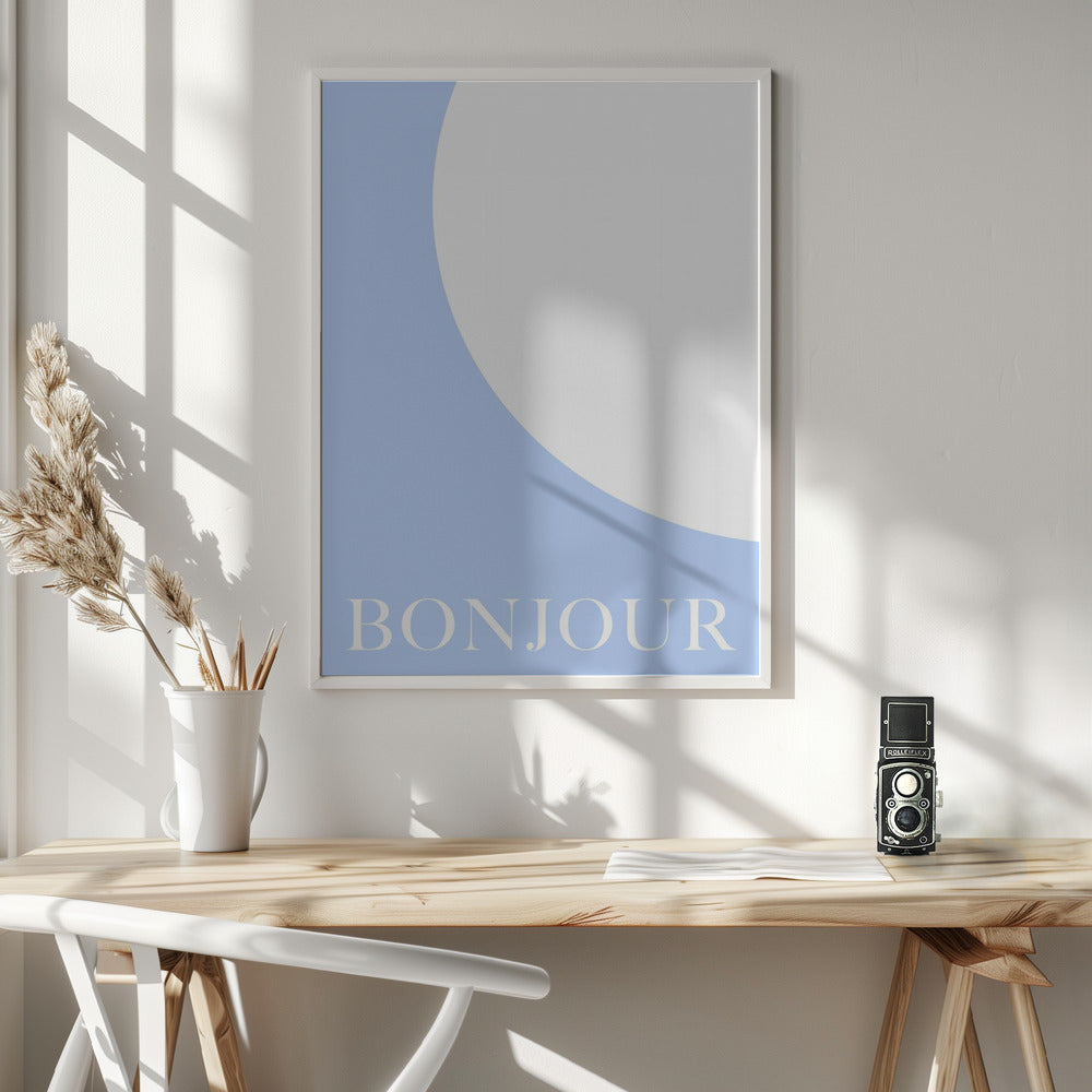 Bonjourblueandwhite Ratio2x3 Poster
