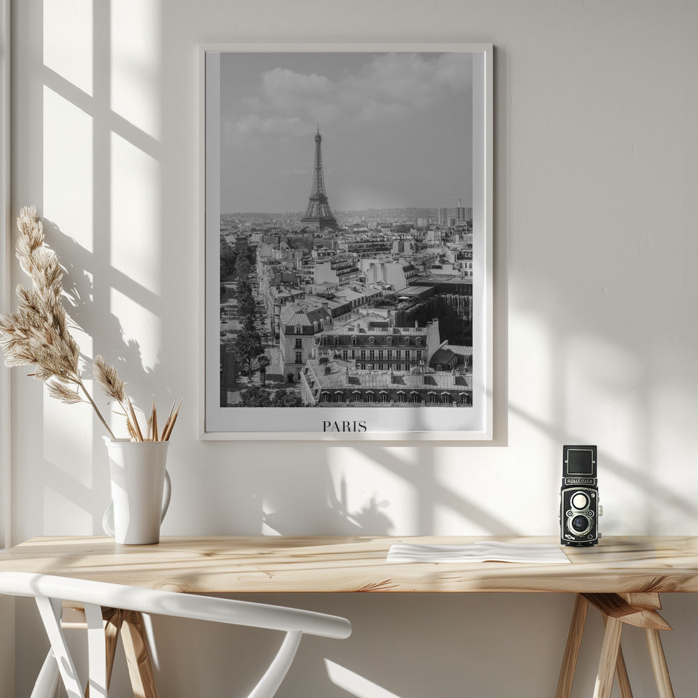 Pariseiffeltowerbw1 Size24x36 Poster