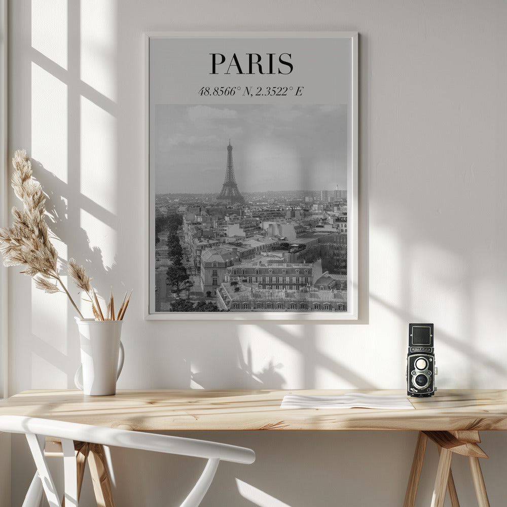 Minimalistparisbw Ratioiso Poster